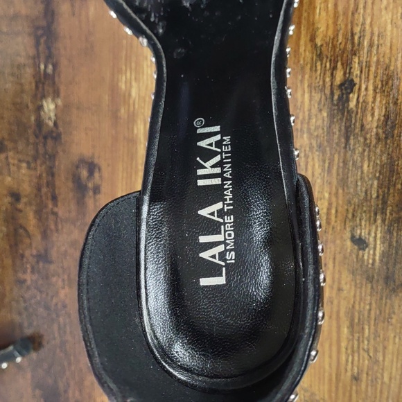 Lala Ikai Silver Studded Faux Leather Heels - Picture 10 of 10